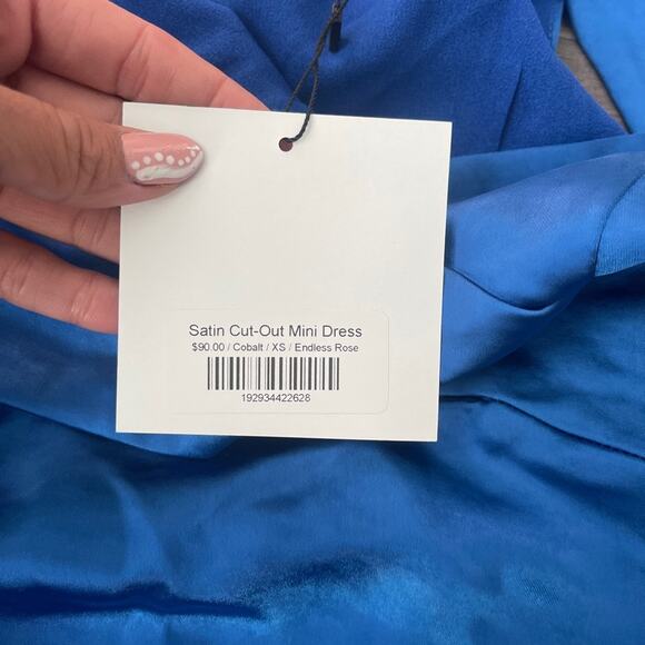 Endless Rose Satin Cut Out Mini Dress - Picture 9 of 11